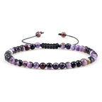 Adjustable Mini Natural Stone Lava Tiger Eye Beaded Bracelets & Bangle for Women Men Chakra Beads Braided Bracelet Charm Jewelry