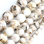 Natural Turquoises Howlite Stone Sediment Jaspers Round Loose DIY Beads for Jewelry Making Christmas Gift Bracelets 15'' 4-12mm