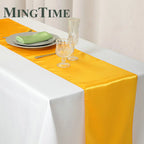 Satin Table Runner 30cm X 275cm Wedding Party Supply Christmas Home Modern Coffee Dining Luxury Table Decoration 12" X 108"