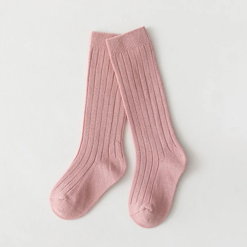 Spainish Children Socks Stripe Boys And Girls Cotton Sock Breathable Knee High Baby Long Socks School Uniform Socks 0-7Years