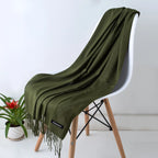 Desgine Brand Solid Women Cashmere Scarf Autumn Winter Warm Shawls Wraps 2024Men's Pashmina Tassels Scarves Female Foulard Mujer