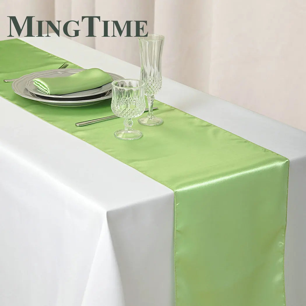 Satin Table Runner 30cm X 275cm Wedding Party Supply Christmas Home Modern Coffee Dining Luxury Table Decoration 12" X 108"