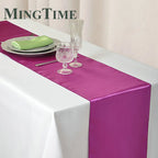 Satin Table Runner 30cm X 275cm Wedding Party Supply Christmas Home Modern Coffee Dining Luxury Table Decoration 12" X 108"