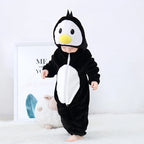 Winter Baby Rompers Baby Pijamas Panda Tiger Leopard Monkey Fox Animal Cartoon Hooded Jumpsuits Cosplay Costume Boys Girl Pajama