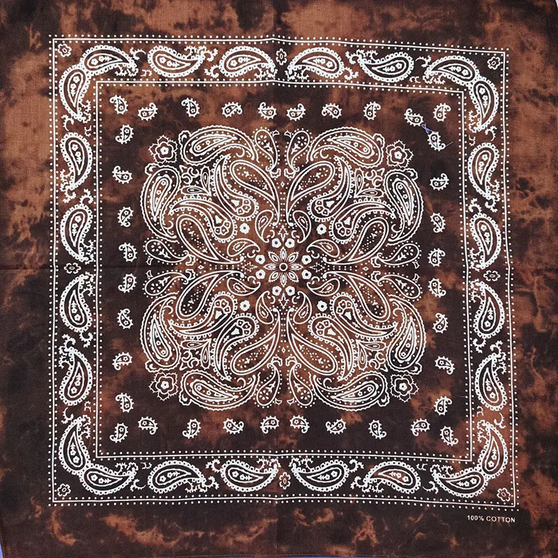 New Design Fashion Hip Hop Cotton Bandana Square Cashew Scarf Headband Tie Dye Black Red Paisley Gifts For Women/Men/Boys/Girls