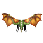 Adult Halloween Decoration Carnival Party Animal Costume Dragon Cosplay Masquerade Face Mask and Wings