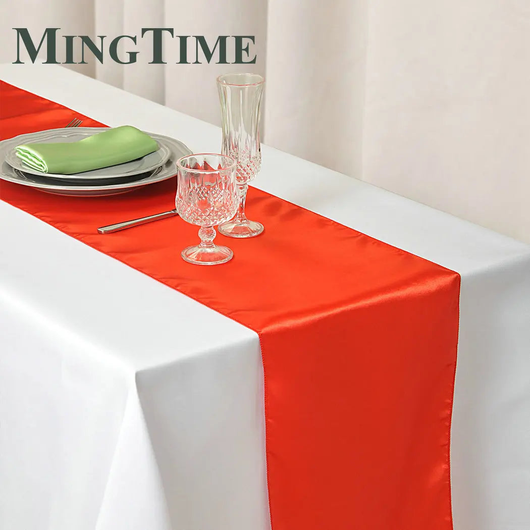 Satin Table Runner 30cm X 275cm Wedding Party Supply Christmas Home Modern Coffee Dining Luxury Table Decoration 12" X 108"