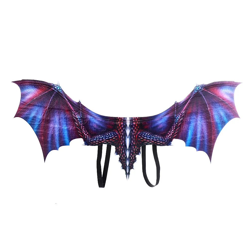 Adult Halloween Decoration Carnival Party Animal Costume Dragon Cosplay Masquerade Face Mask and Wings
