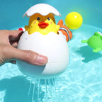 Baby Bath Toys – Cute Duck, Penguin & Egg Water Spray Sprinklers for Kids, Fun Bath & Swimming Shower Toys