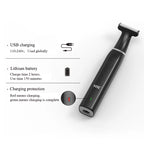HTC Men's Electric Groin Hair Trimmer Pubic Hair Trimmer Body Grooming Clipper for Men Bikini Epilator Rechargeable Shaver Razor