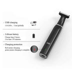 HTC Men's Electric Groin Hair Trimmer Pubic Hair Trimmer Body Grooming Clipper for Men Bikini Epilator Rechargeable Shaver Razor