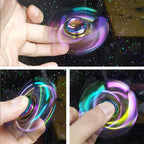 Rainbow Metal Fidget Spinner Stress Relief Finger Toy for All Ages
