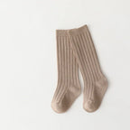 New Fashion Solid Baby Boys Girls Knee High Long Socks Cotton Breathable Stripe Soft Kids Sock Children School Uniform Socks