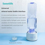 Bluevida Hydrogen Water Generator Bottle - Glass Cupbody - DuPont SPE & PEM Dual Chamber Maker Ionizer - H2 Inhalation Device