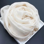 2023 New Pure Color Linen Women Scarf spring and autumn winter pashmina shawl foulard femme Plus Size Hijab Stole Scarves