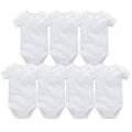 Kavkas 3PCS 5PCS Baby Boys Girls Clothes Solid White Short Sleeve Cotton Baby Bodysuits body bebe 0-24 months Newborn Jumpsuit