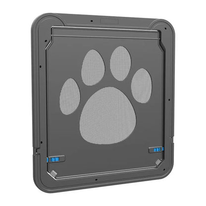 4-Way Lockable Pet Door – Durable Plastic Dog & Cat Flap for Screen Windows and Doors