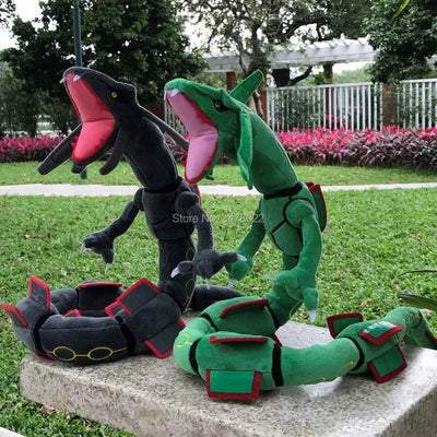 2 Styles Pokemon Dragon Plush Toy Mega Rayquaza 78CM Green And Shiny Black Soft Stuffed Animal Cartoon Figures Doll
