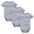 Kavkas 3PCS 5PCS Baby Boys Girls Clothes Solid White Short Sleeve Cotton Baby Bodysuits body bebe 0-24 months Newborn Jumpsuit