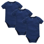 Kavkas 3PCS 5PCS Baby Boys Girls Clothes Solid White Short Sleeve Cotton Baby Bodysuits body bebe 0-24 months Newborn Jumpsuit