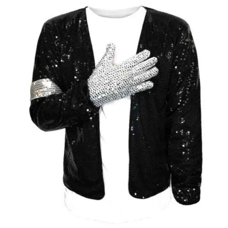 Unisex Michael Jackson Billie Jean Cosplay Costume – Performance Outfit