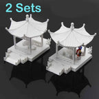 GY01 2 Sets Pavilion Model Gloriette Chinese Construction Educational 1:100 1:75 1:160 Railway Modeling