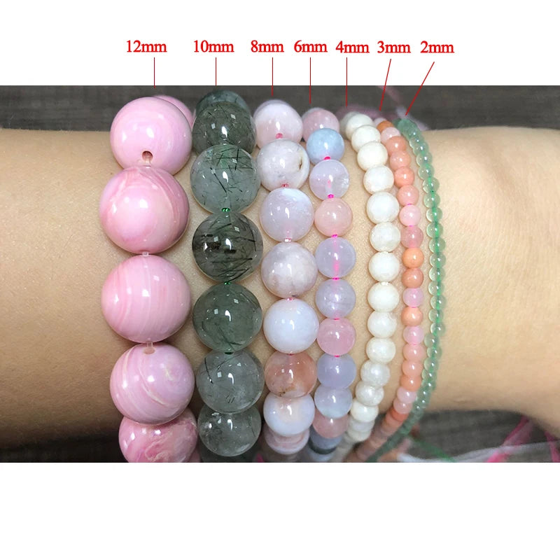 Natural Stone Beads Lapis Lazuli Round Loose Stone Beads For Jewelry Making DIY Bracelet Earrings Accessories 15'' 4/6/8/10/12mm