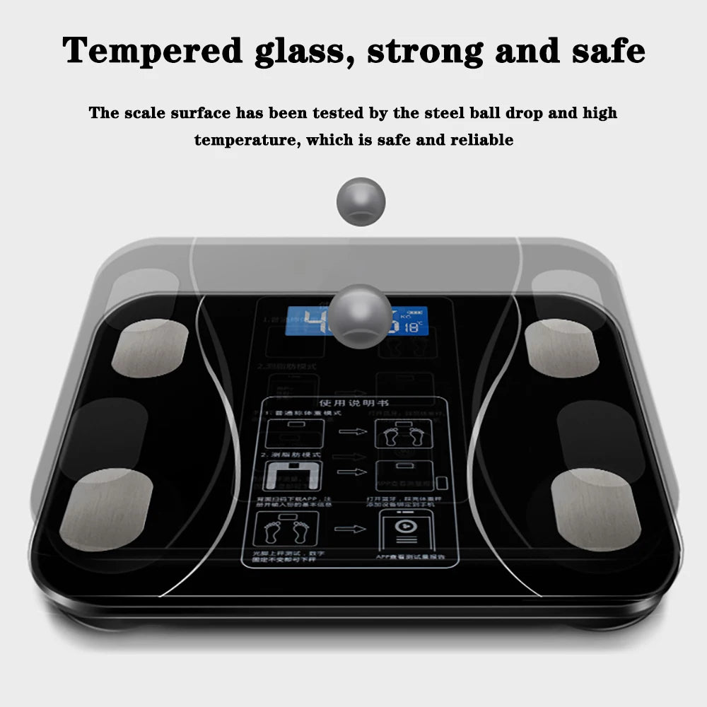 Smart Body Fat Scale – Wireless Digital Bathroom Weight & Analyzer