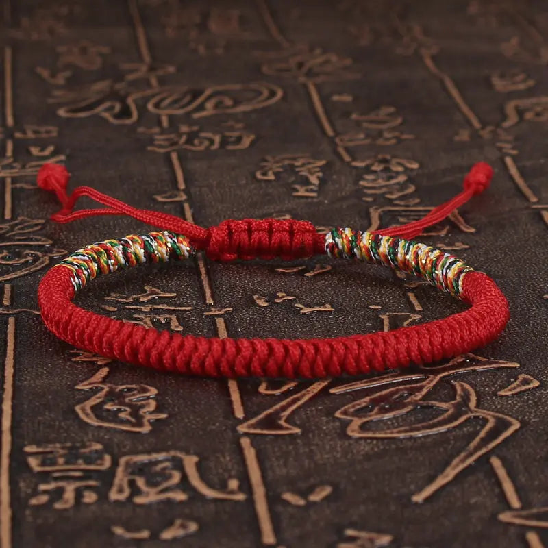 Tibetan Buddhist Bracelet Unisex Handmade Braided King Kong Knot Colorful String Bracelets for Women Men Lovers Lucky Jewelry