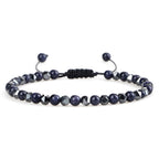 Adjustable Mini Natural Stone Lava Tiger Eye Beaded Bracelets & Bangle for Women Men Chakra Beads Braided Bracelet Charm Jewelry