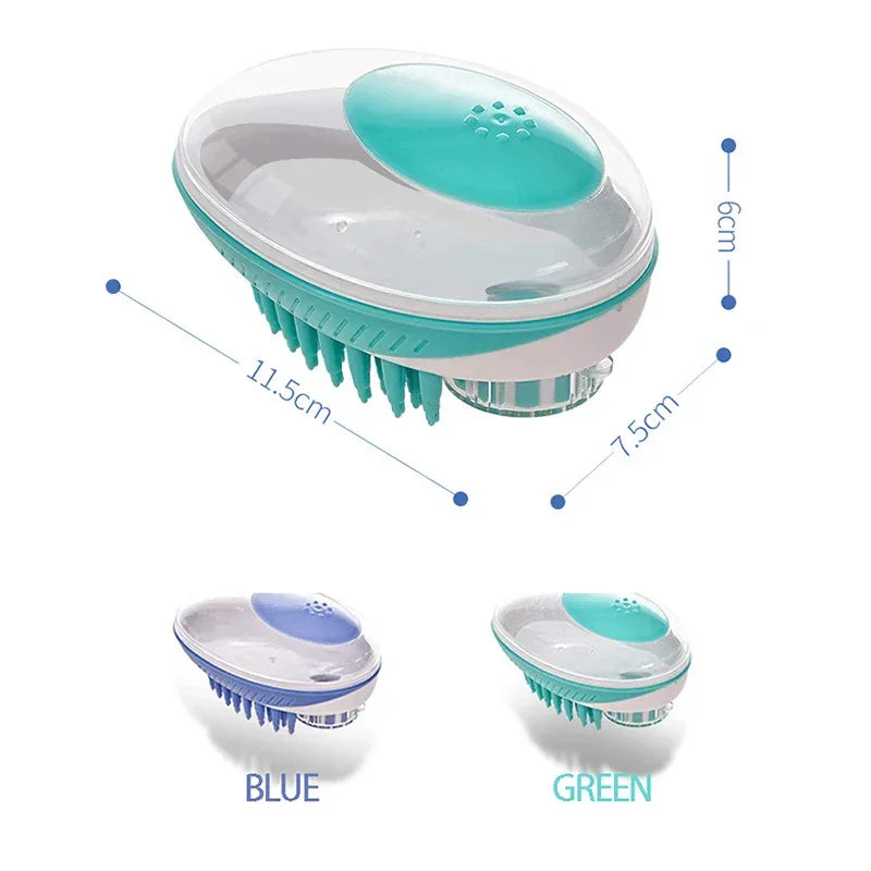 Pet Dog Cat Bath Brush 2-in-1 Pet SPA Massage Comb Soft Silicone Pet Shower Hair Grooming Cmob Dog Cleaning Tool Pet Supplies - WTN Essentials 