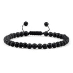 Adjustable Mini Natural Stone Lava Tiger Eye Beaded Bracelets & Bangle for Women Men Chakra Beads Braided Bracelet Charm Jewelry