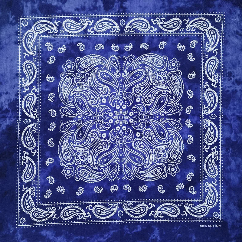 New Design Fashion Hip Hop Cotton Bandana Square Cashew Scarf Headband Tie Dye Black Red Paisley Gifts For Women/Men/Boys/Girls