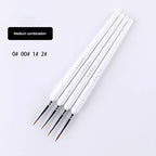 4/5/10pcs Miniature Hook Line Pen art painting brushes weasel hair paint brush gouache watercolor oil paint artists Hand Painted