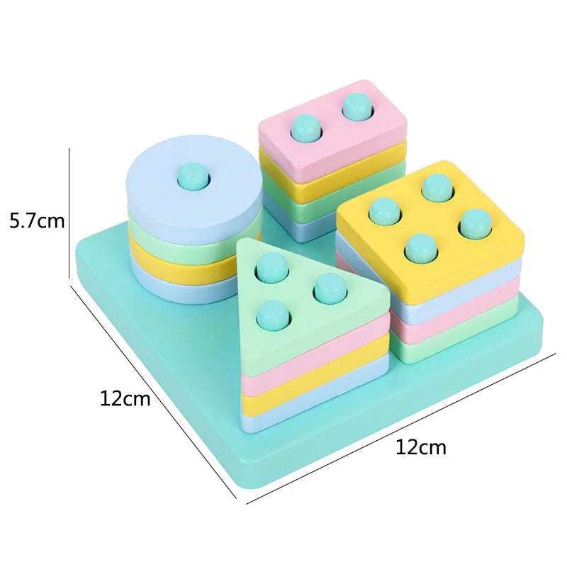 Montessori 3D Wooden Puzzle Educational Learning Toy for Kids
