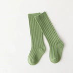 New Fashion Solid Baby Boys Girls Knee High Long Socks Cotton Breathable Stripe Soft Kids Sock Children School Uniform Socks