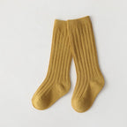 New Fashion Solid Baby Boys Girls Knee High Long Socks Cotton Breathable Stripe Soft Kids Sock Children School Uniform Socks