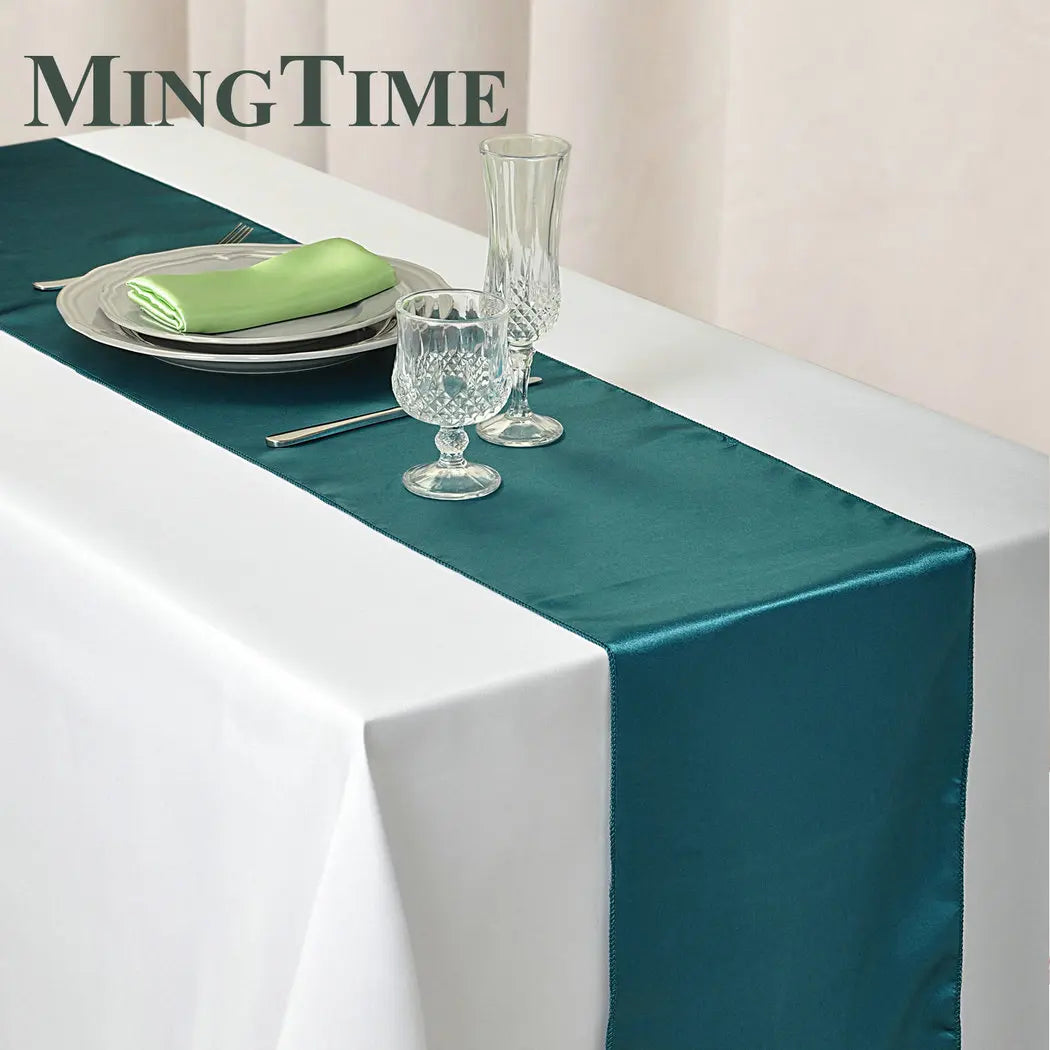 Satin Table Runner 30cm X 275cm Wedding Party Supply Christmas Home Modern Coffee Dining Luxury Table Decoration 12" X 108"