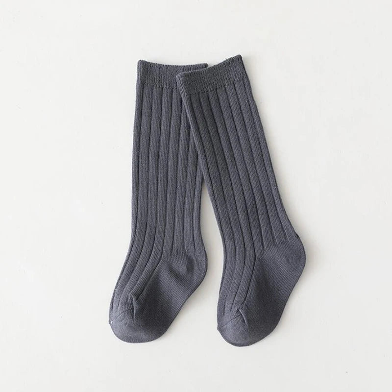Spainish Children Socks Stripe Boys And Girls Cotton Sock Breathable Knee High Baby Long Socks School Uniform Socks 0-7Years