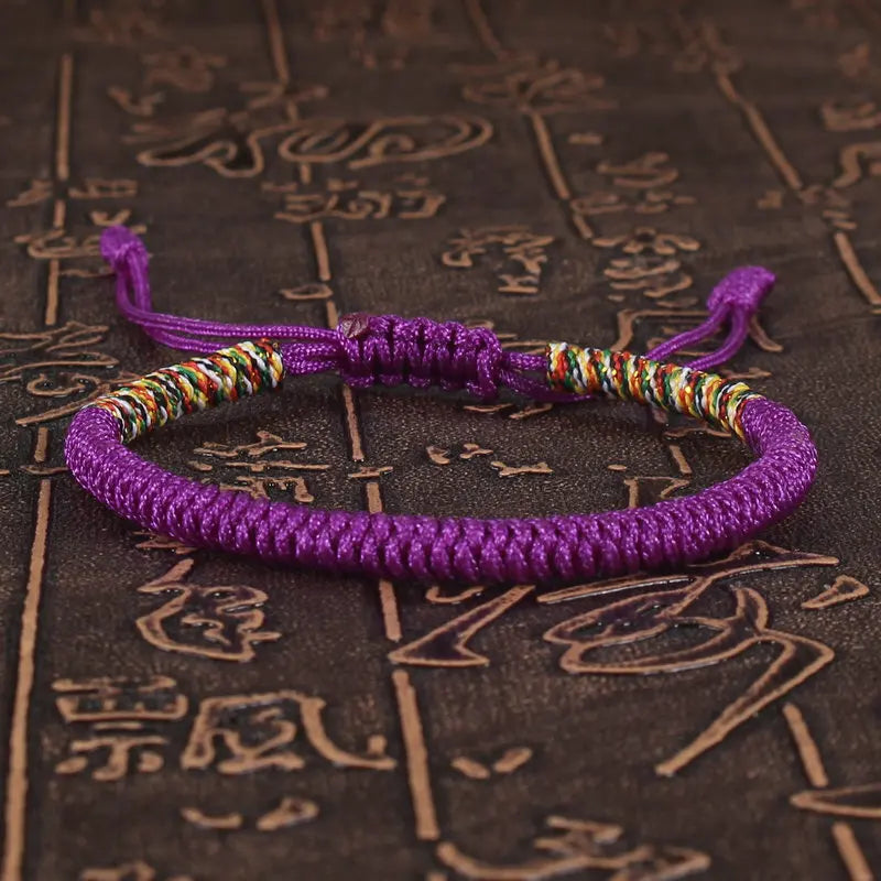 Tibetan Buddhist Bracelet Unisex Handmade Braided King Kong Knot Colorful String Bracelets for Women Men Lovers Lucky Jewelry