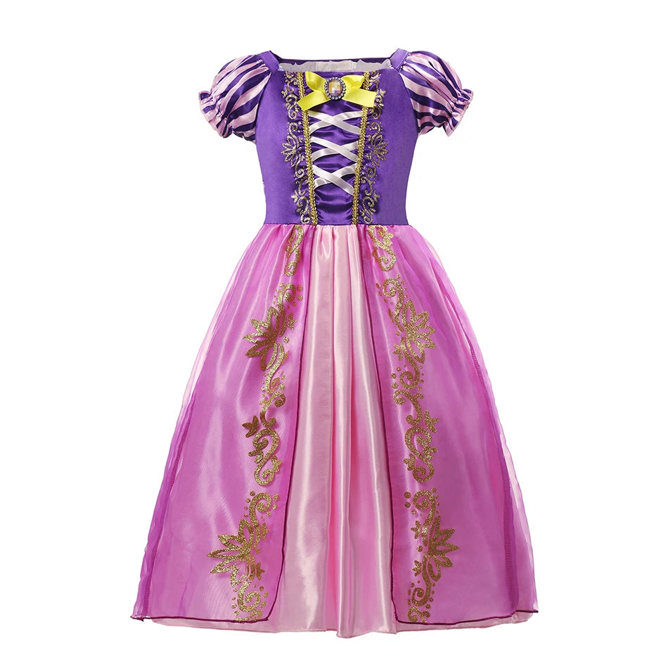 Girl Elsa Anna Dress Princess Costume Snow Queen Dress Baby Halloween Ariel Carnival Clothes Kids Cosplay Clothes Party Clothing