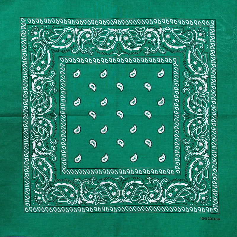 New Design Fashion Hip Hop Cotton Bandana Square Cashew Scarf Headband Tie Dye Black Red Paisley Gifts For Women/Men/Boys/Girls