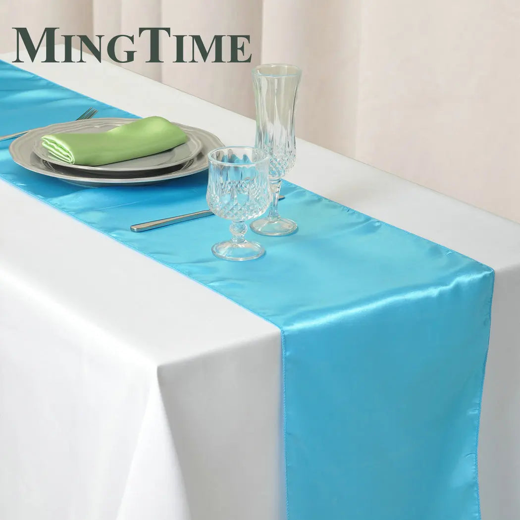 Satin Table Runner 30cm X 275cm Wedding Party Supply Christmas Home Modern Coffee Dining Luxury Table Decoration 12" X 108"