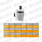 ER11 ER16 ER20 ER25 ER32 ER Spring Collet Chuck 0.005mm Accuracy 0.008mm for CNC milling tool holder Engraving Machine Spindle
