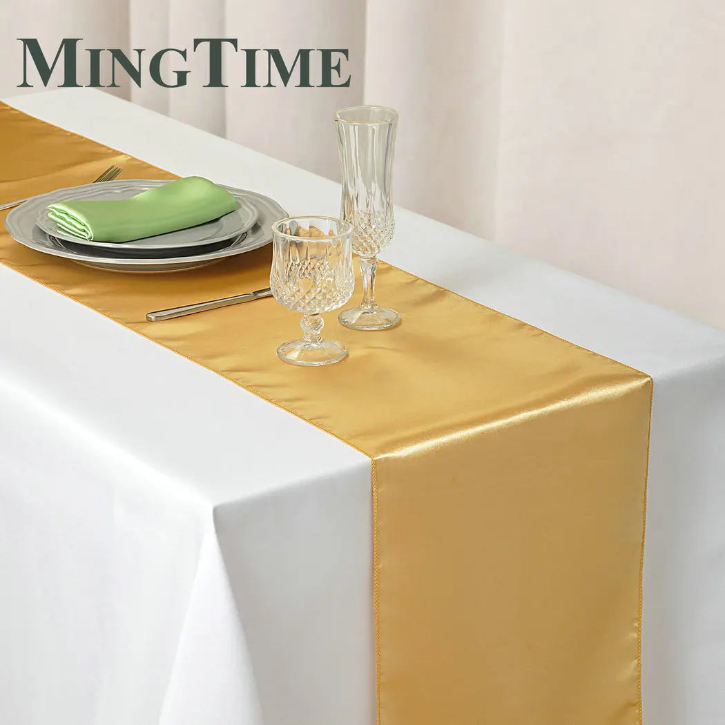 Satin Table Runner 30cm X 275cm Wedding Party Supply Christmas Home Modern Coffee Dining Luxury Table Decoration 12" X 108"