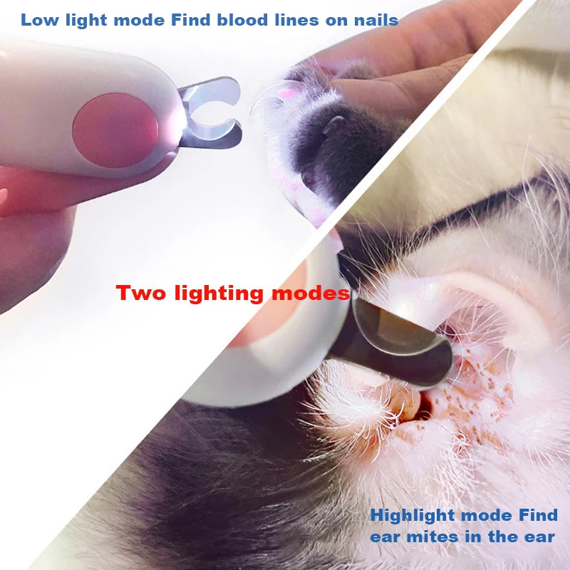 LED Pet Nail Clipper Claw Grooming Scissors for Cats Small Dogs - WTN Essentials 