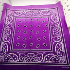 New Design Fashion Hip Hop Cotton Bandana Square Cashew Scarf Headband Tie Dye Black Red Paisley Gifts For Women/Men/Boys/Girls