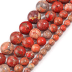 Natural Turquoises Howlite Stone Sediment Jaspers Round Loose DIY Beads for Jewelry Making Christmas Gift Bracelets 15'' 4-12mm