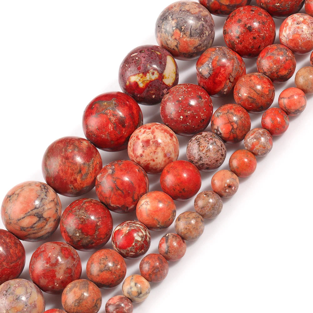 Natural Turquoises Howlite Stone Sediment Jaspers Round Loose DIY Beads for Jewelry Making Christmas Gift Bracelets 15'' 4-12mm