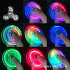Crystal LED Light Fidget Spinner Glow Stress Relief Finger Toy
